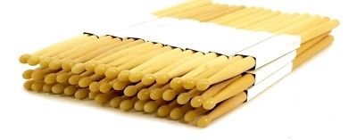 144 Pairs of Natural Maple Drumsticks - 2B Nylon Tip