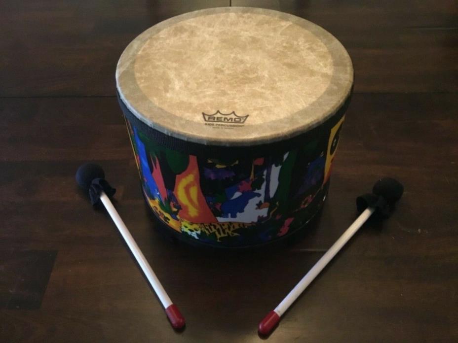 REMO KIDS PERCUSSION RAIN FOREST FLOOR TOM USED