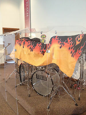 Drum Shields/Drum Panels  Six  - 2 ft. x 4ft. Panels w/ Deflectors  5ft Tall