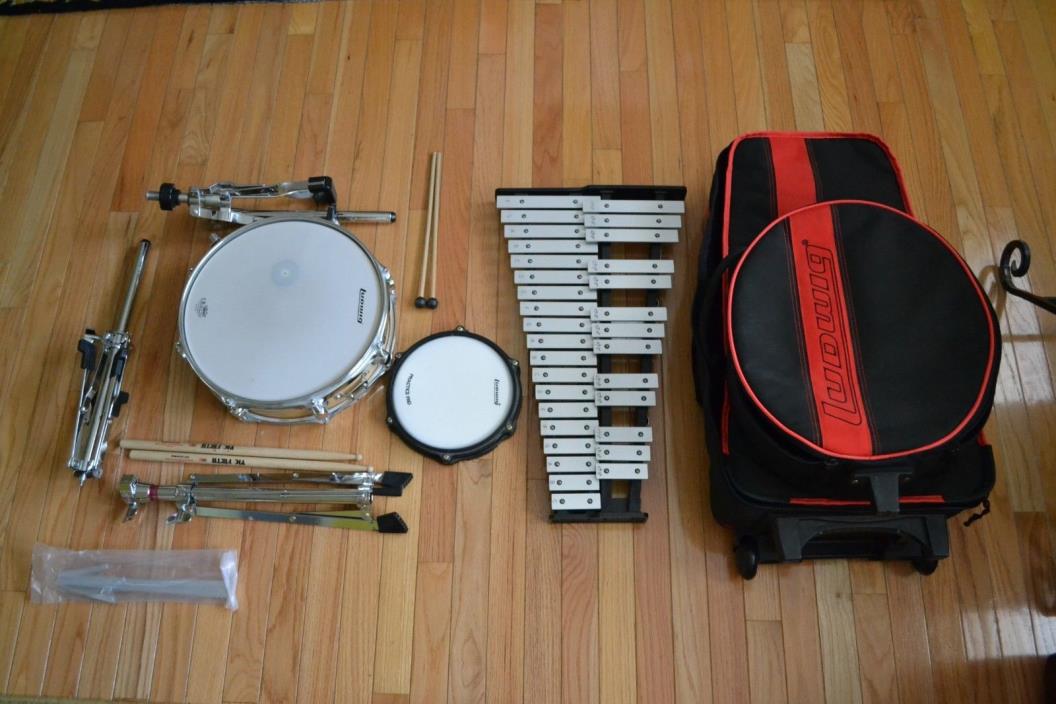 Ludwig Student Percussion Kit with Bells, Practice Pad, Snare Drum and Stands