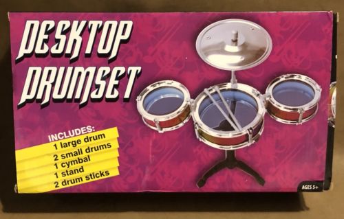 Mini Desktop Drum Set: Mini Musical Instrument Desk Decor
