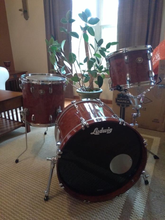 ludwig classic maple Waterfall bubinga / custom cases