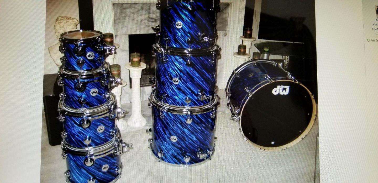Dw Collectors Series 8 Piece Kit Special Construction Twisted Blue Onyx