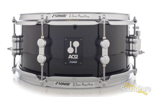 Sonor 6x13 AQ2 Maple Snare Drum - Transparent Black
