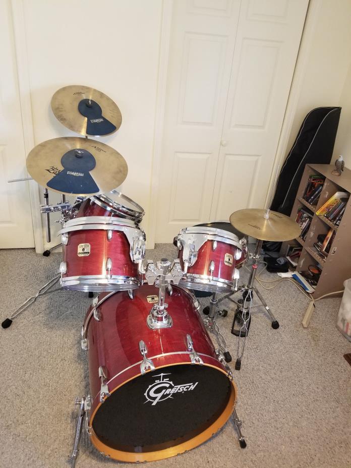 (Used) Gretsch Drumset W/Full Hardware, Cymbals, and Snare