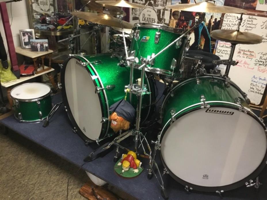 Ludwig green sparkle re-wrap 13x9 Tom Tom