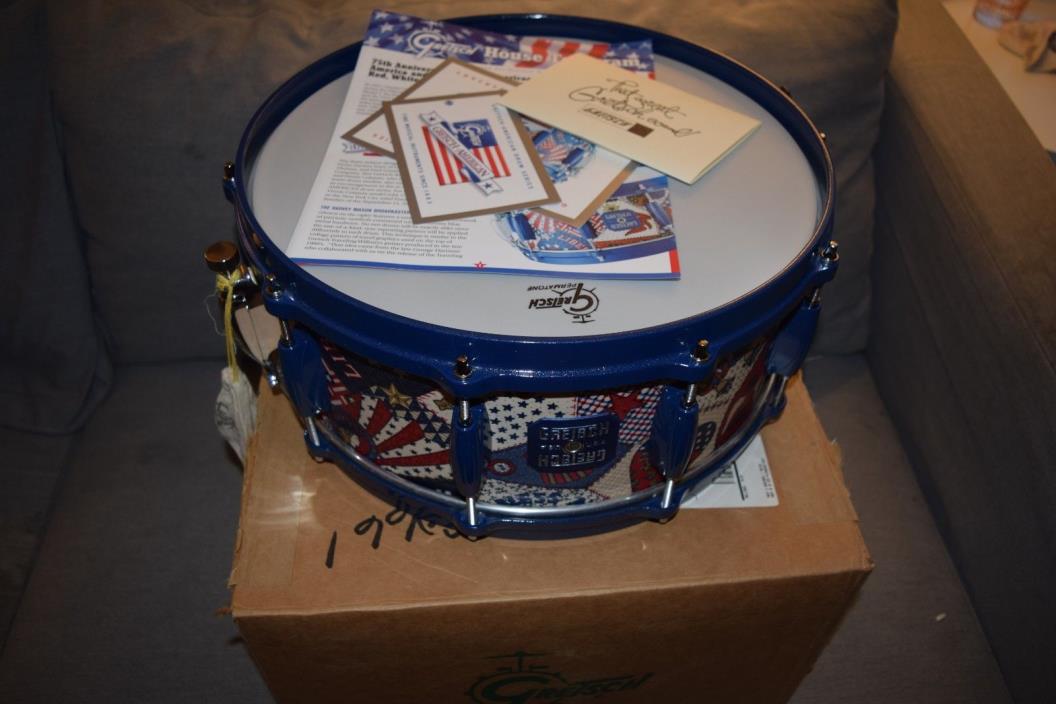2002 Gretsch 75th Anniversary Harvey Mason Broadkast Snare Drum GAV4157GBA