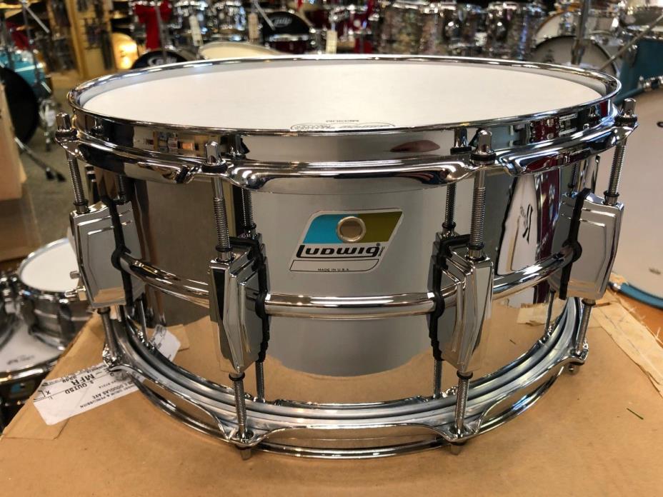 Ludwig LB402B 6.5x14 Chrome Over Brass Snare Drum B-Stock #3349