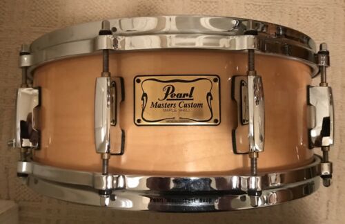 Pearl Masters Custom natural maple 5x14 Snare Drum MINT!