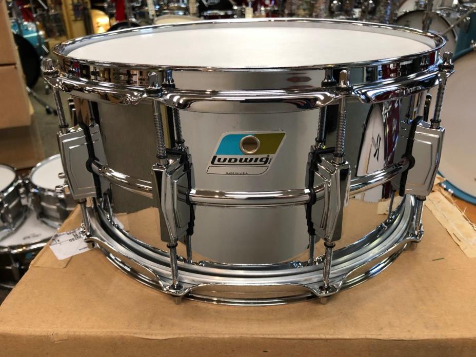 Ludwig LB402B 6.5x14 Chrome Over Brass Snare Drum B-Stock #3330