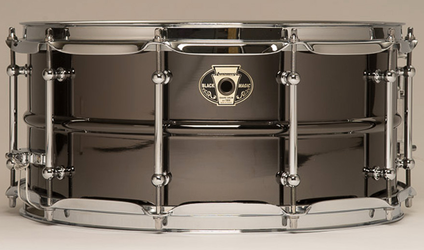 LUDWIG: Black Magic Snare Drum - 6.5 inches by 14 inches - NEW - Free Shipping