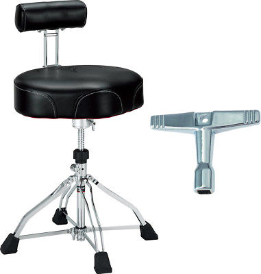 TAMA HT741B 1st Chair Ergo Rider Drum Throne with Back Rest w/ Drum Key