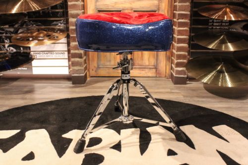 Pork Pie Big Boy Blue/Red Crush Drum Throne - New!