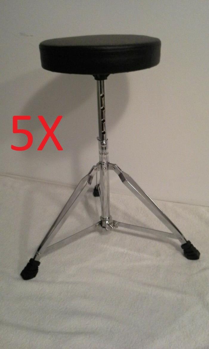 5X Drum Stool Piano Keyboard Bench Throne Guitar Chair Seat Musical Instrument