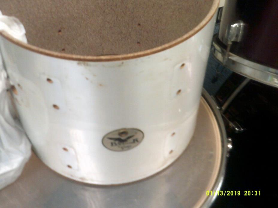 gretsch Blackhawk  12 dia by   deep  Tom drum  shell white 70's