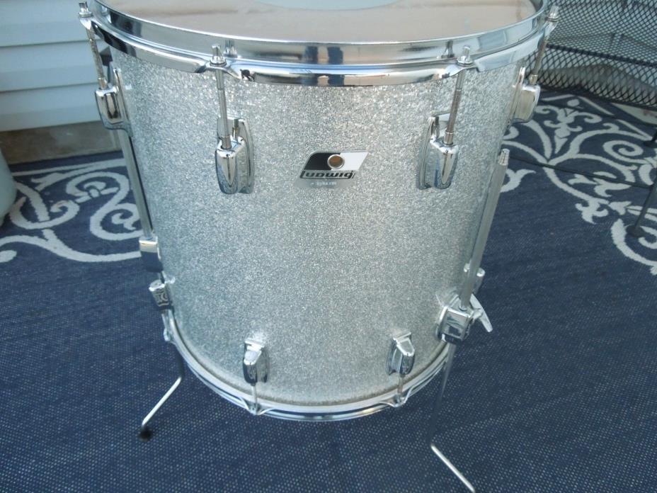 Ludwig Silver Sparkle Vintage 16x16 floor tom nice maple shell, sounds awesome!!