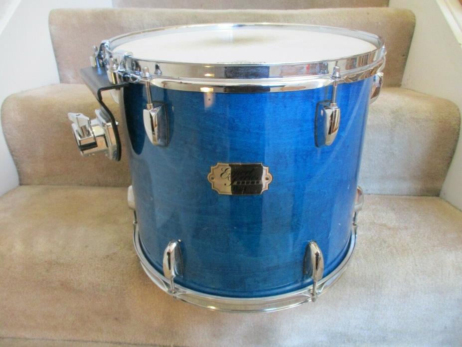 Pearl Export 14 X 12 Tom Tom, Caribbean Blue Lacquer, ISS Mount!, Very Nice !