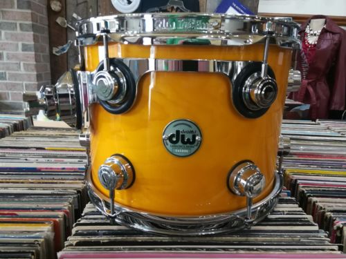 DW Collector's Series Maple 9x12 12x9 Rack Tom in honey Amber / yellow gloss