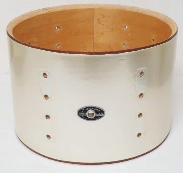 Vintage Slingerland 12 x 8 Tom Drum, Rare Silver Silk Finish, 5-Ply Shell, Nice