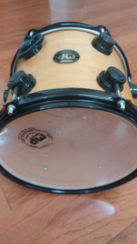 DW Collectors maple 8x10 tom Natural  Black hardware Black Gold badge C note