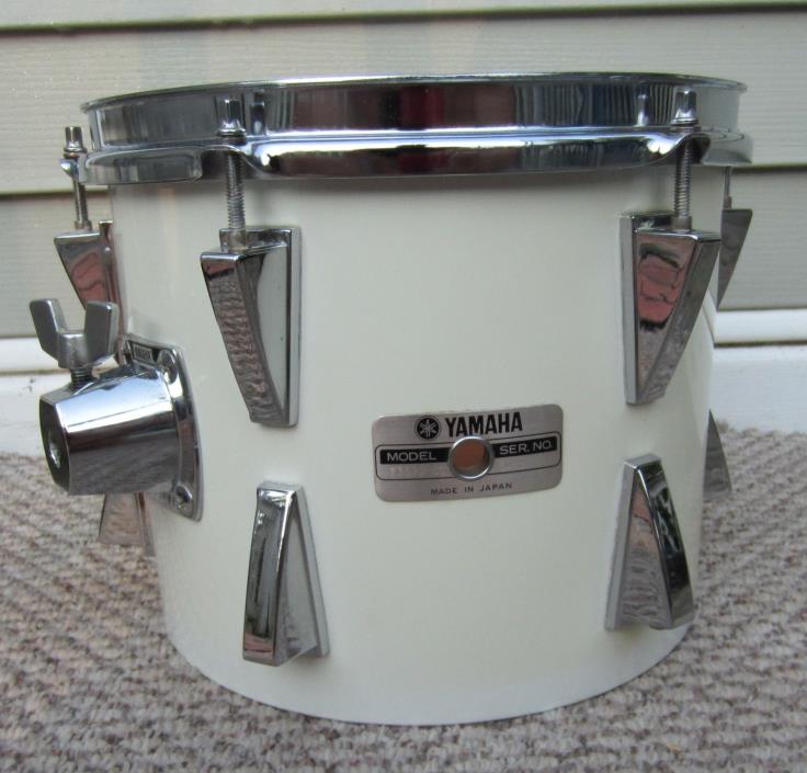 Vintage 1980's Yamaha  White 10 inch TomTom for Drum Set