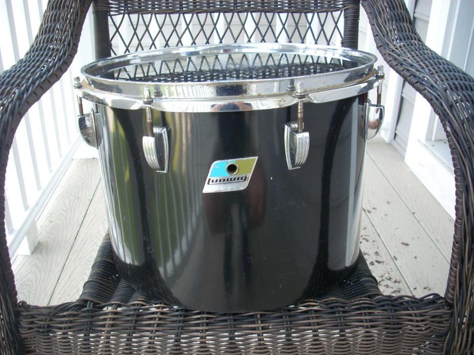 1970's Ludwig 14 inch tom drum with 3 ply shell blue olive badge