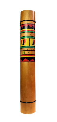 Simplex Rain Stick Hand Percussion Shaker Carved Wood Musical Instrument