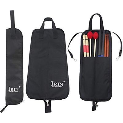 Drumstick Bag Case, Stick Holder Percussion Mallet With Floor Tom Hooks, Black