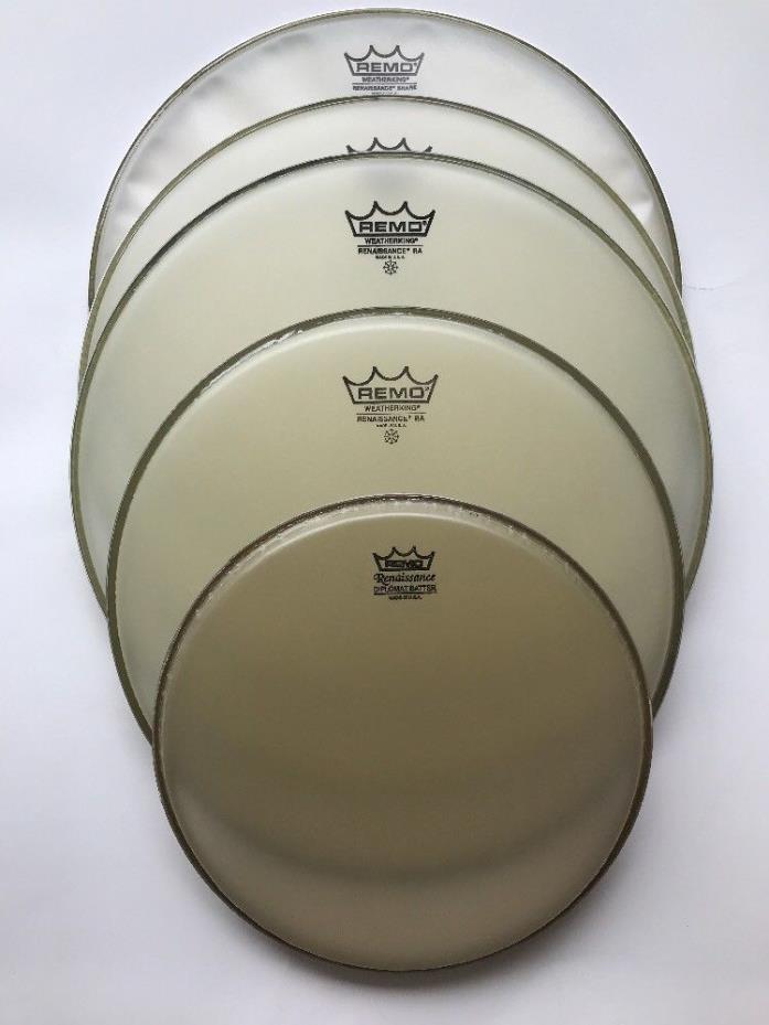 Renaissance Top Head Set Jazz: 10, 12, 14 and 14 Batter and Snare Side by REMO