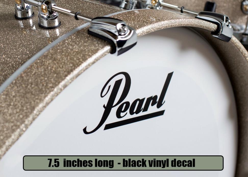 Pearl logo decal / sticker for bass drum / head percussion
