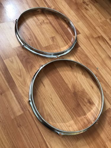 Pair Of Slingerland 70s 12 Inch COS Tom Hoops 6 Lug