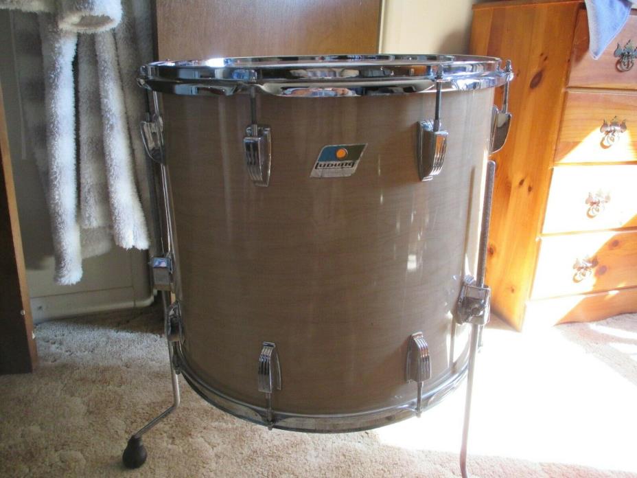 VINTAGE 1970'S LUDWIG 3 PLY FLOOR TOM - 16X18 WIDE - CLEAR MAPLE INTERIOR!!!!!!