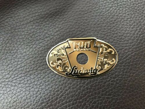 Ludwig USA 100th Anniversary Snare Floor Tom Bass Drum Badge New Old Stock