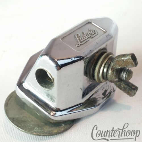 *Ludwig Tom Drum / Bass Spur / Cymbal Arm Mount Vintage Chrome Wing-Nut 60s VG*