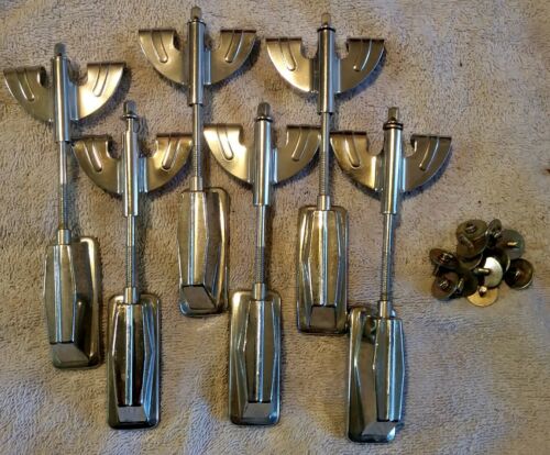 Lot of 6 Bass Drum Lugs, Claws and Rods. Diamond 2