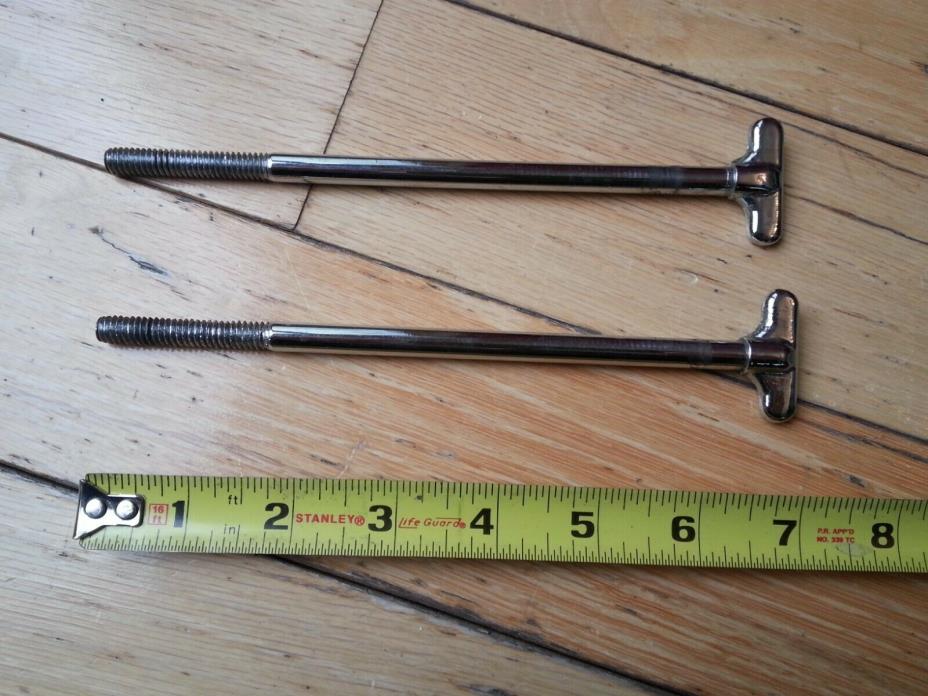 Vintage ASBA Caroline bass drum pedal parts - pair of clamp screw screws