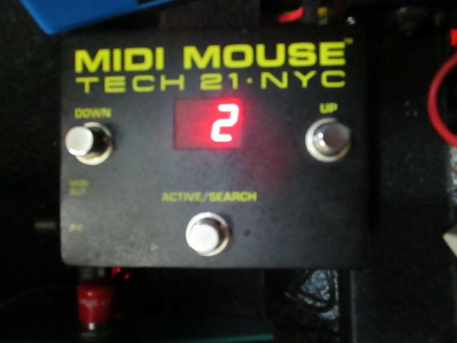 Tech 21 MIDI Mouse 3-button MIDI Foot Controller MINT!  w/FREE MIDI CABLE!