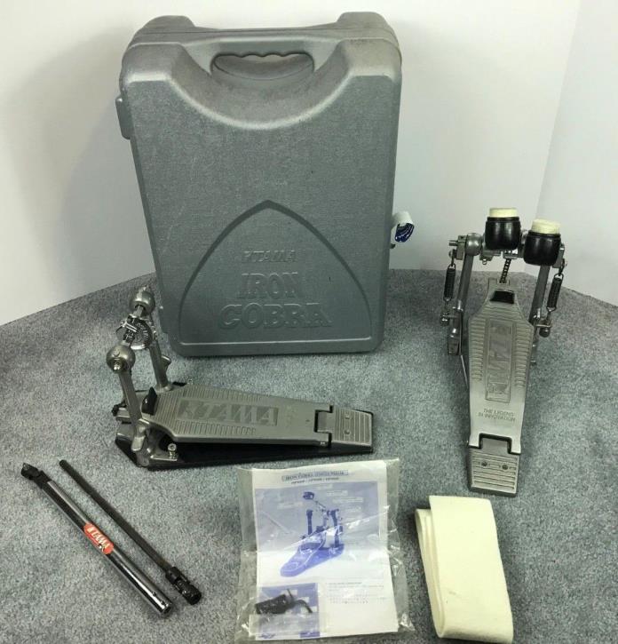 Vintage 90s Tama Iron Cobra Double Bass Drum Pedal with Case