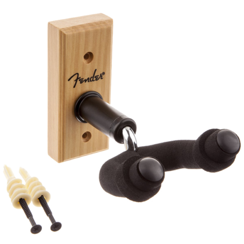Genuine Fender Guitar Wall Hanger with Wooden Base in Natural #0991804021