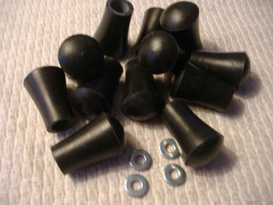 12 Rubber Tips fit Vintage drum set stands, cymbal snare, floor tom legs, spurs