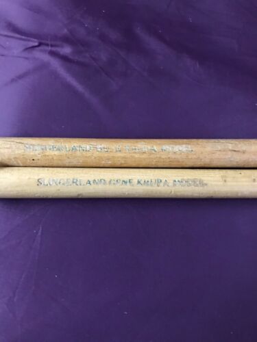 Vintage 1950s Slingerland Gene Krupa Model Drumsticks Drum Sticks