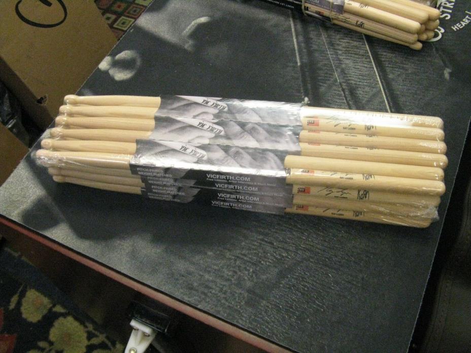 12 Pairs of Vic Firth Ray Luzier Korn Drum Sticks Hickory 5B