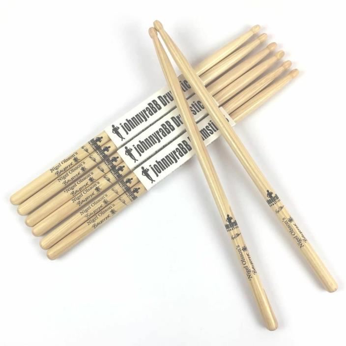 Johnny Rabb Nigel Olsson's Balistik Hickory Drum Sticks 4 Pair