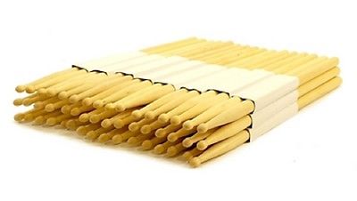 48 PAIRS 7A WOOD TIP NATURAL MAPLE WOOD DRUMSTICKS 96 DRUM STICKS