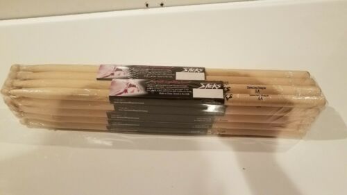On Stage High Quailty 5A Maple Durable Drum Sticks - 10 Pair, Wood Tip