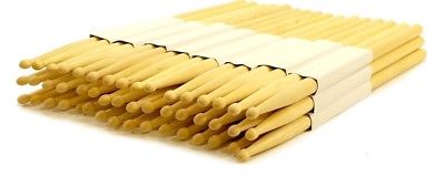 48 PAIRS - 5A WOOD TIP NATURAL MAPLE DRUMSTICKS PRO 96 DRUM STICKS NEW