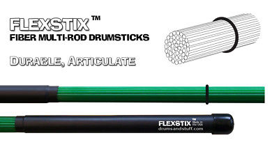 FLEXSTIX (GREEN) - POLY FIBER MULTI-ROD DRUMSTICKS