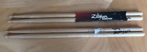 2 Pair new vintage Zildjian drumsticks selected hickory 5A drummer rare band