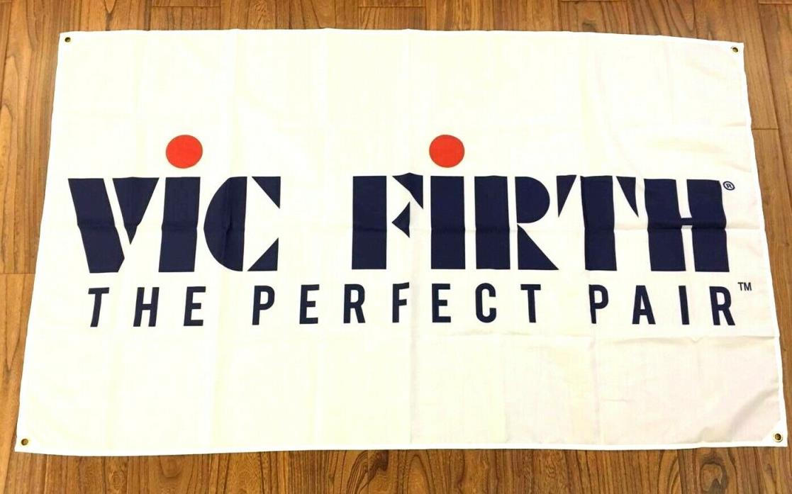 VIC FIRTH DRUM STICKS FLAG BANNER CLOTH POSTER SIGN 3' X 5'