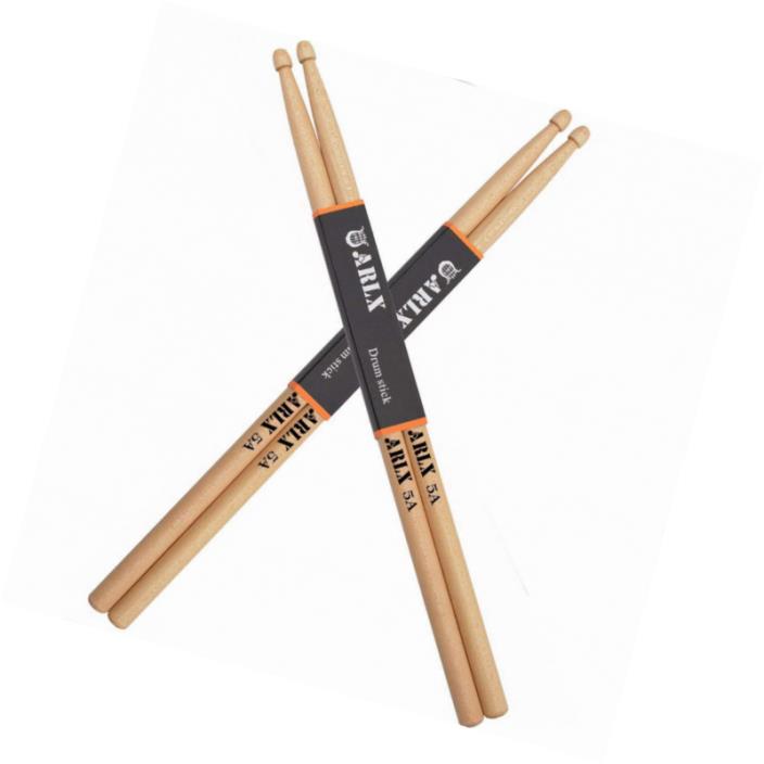 ARLX Drum Sticks 5A Wood Tip Drumstick, Maple, 2 Pair